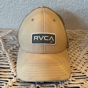 RVCA Tan Front Patch Trucker Hat